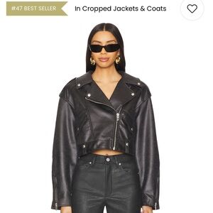 Blank NYC Black Leather Jacket cropped